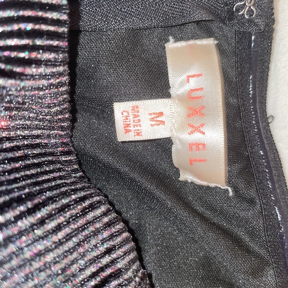 Luxxel Sparkling Glitter Black Strapless Boutique Romper! - Picture 8 of 10